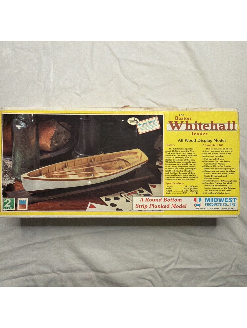 MIDWEST PRODUCTS THE BOSTON WHITEHALL TENDER WOOD MODEL KIT BOXED 978  NEW- #397